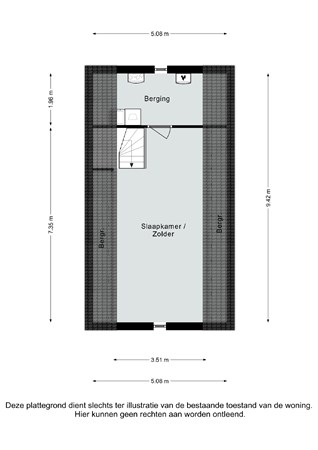 Plattegrond - Op de Knip 213, 6467 HB Kerkrade - Op de Knip 213 Kerkrade - Zolder 2D.jpg